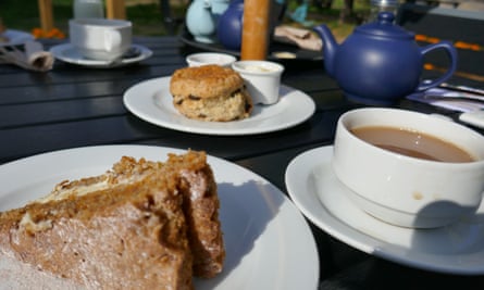 Cake, scone and tea at Stowmarket’s Food Museum.