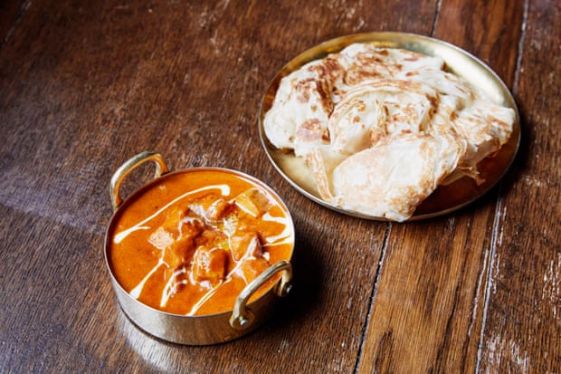 The 'sweet tart crimson' paneer butter masala at The Tamil Prince, Islington.
