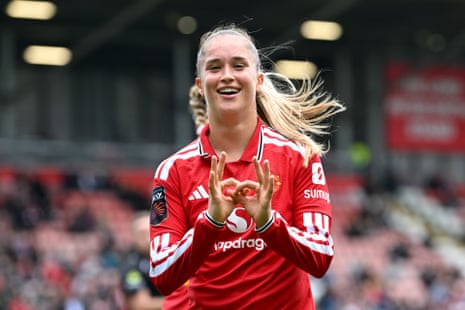 Andrea Medina celebrates.