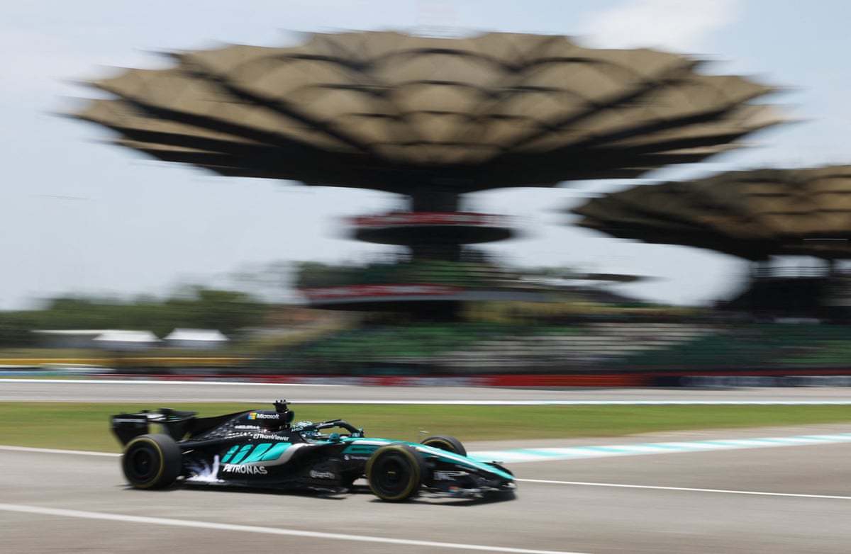 Mercedes’ Kimi Antonelli in action during practice 1