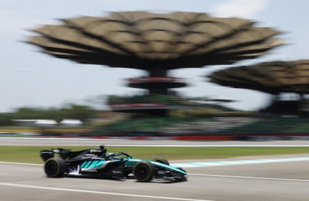 Mercedesâ Kimi Antonelli in action during practice 1