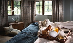 Breakfast in bed: the Manor House, Castle Combe, Cotswolds