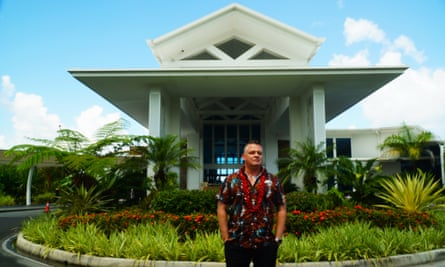 Nathan Bucknell at the Taumeasina Island Resort in Apia, Samoa.