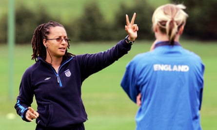 Hope Powell, pictured in 2005, is perhaps the most influential person in English women’s football in the last quarter of a century.