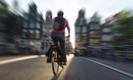 Cyclist in Amsterdam