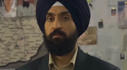 A still from the film Satluj shows an actor portraying Jaswant Singh Khalra.