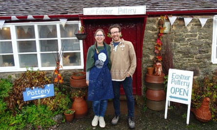 Jon Williams and Sarah Monk at their pottery studio