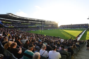 A general view during the Women’s Rugby World Cup Final match between England and New Zealand at Eden Park in Auckland.