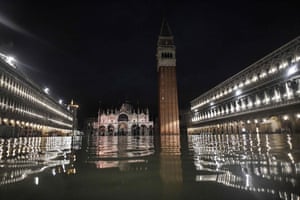 The flooded San Marco square