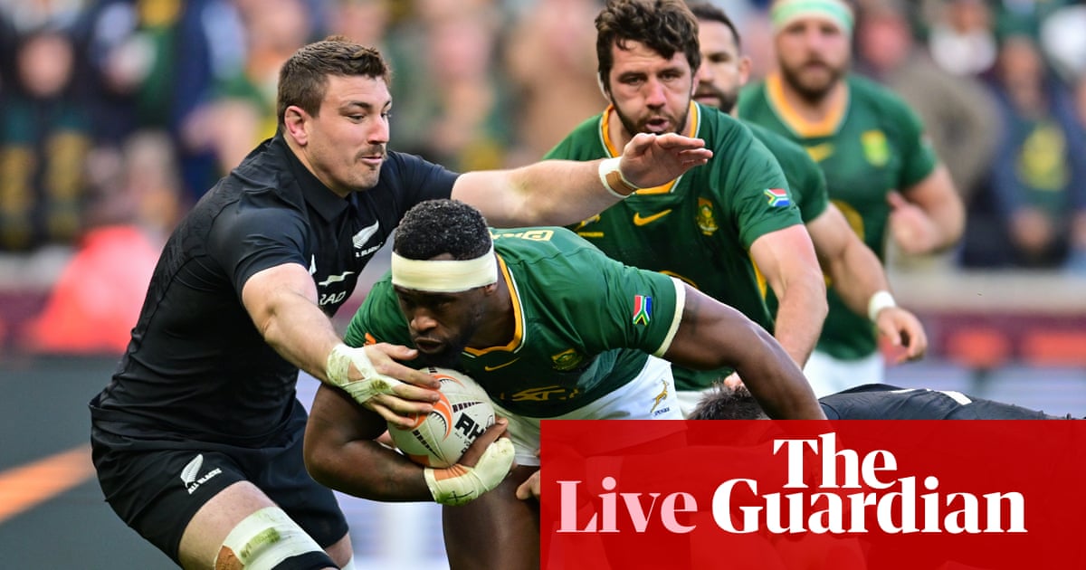 South Africa v New Zealand: rugby union second Test – live