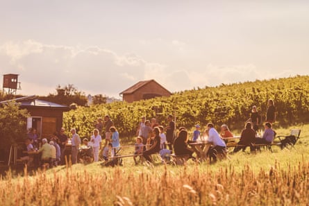A Heuriger (pop-up winebar) near Vienna