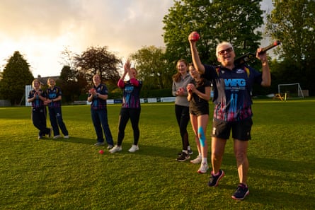 Oswestry’s players and coaches during a Women and Girls training session.