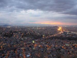 The city centre seen from La Caldera volcano in La Paz