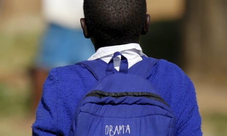 Seven-year-old Barack Obama, named after former US president, walks to primary school in Kogelo, west of Kenya’s capital Nairobi. Kenya scored 16th in the rankings of the ACPF report