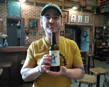 Aurélien Picard with his John Lemon beer