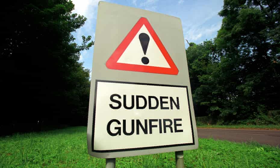 Sudden gunfire warning sign