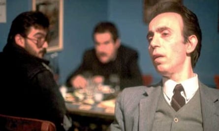 a still from the 1987 film version of Motherland Hotel.