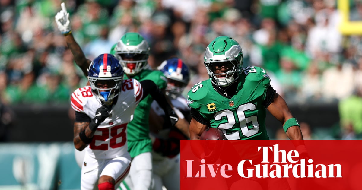NFL week eight: Ravens v Bears, Eagles v Giants, Panthers v Bills and more – live