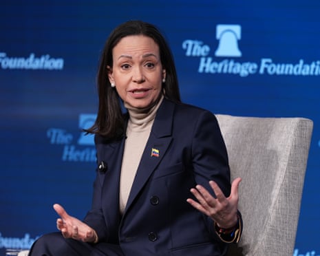 Machado speaks at the Heritage Foundation, an influential conservative think tank, a day after meeting with Donald Trump and members of Congress.