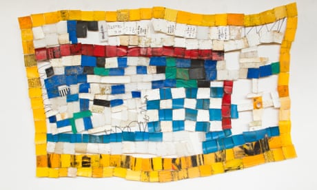 Serge Attukwei Clottey uses his art installations to educate local communities about pollution and waste.