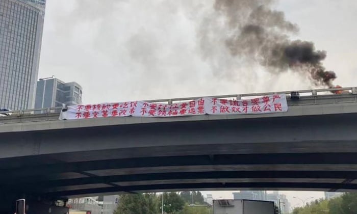 ‘We all saw it’: anti-Xi Jinping protest electrifies Chinese internet (theguardian.com)