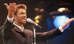 George Michael at the Concert of Hope at London’s Wembley Arena in 1993 to mark World Aids day