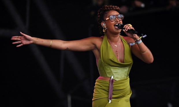 Joy Crookes performing at this year’s Glastonbury festival.