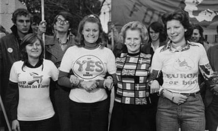 Margaret Thatcher endorses staying in Europe in 1975