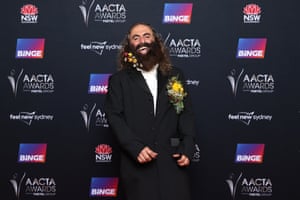 Gardening Australia host Costa Georgiadis with a flower-studded beard