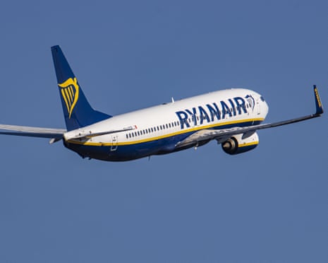 A Ryanair Boeing 737-800 aircraft during takeoff