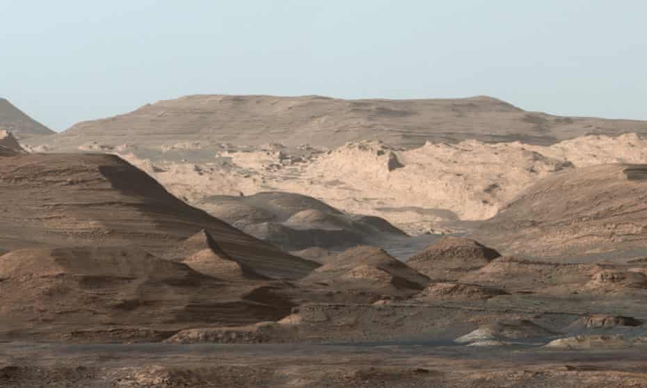 Mission possible … Aeolis Mons, aka Mount Sharp, photographed on Mars by Nasa’s Curiosity rover in September 2015.