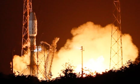 The European Cheops satellite takes off from Kourou, French Guiana early on Wednesday.