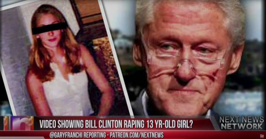A video by the Next News Network fed on debunked allegations against Bill Clinton.