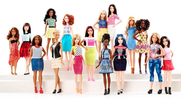 The full range of Barbie’s Fashionistas.