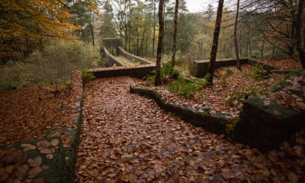 Above the Seven Arch Bridge, Rivington Terraced Gardens near Chorley, Horwich, Blackburn, Darwen, Belmont in Autumn