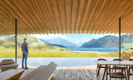 A detail from architectural plans for the lodge at Mount Alpha on New Zealand’s South Ireland. A detail from architectural plans for the lodge at Mount Alpha on New Zealand’s South Ireland.