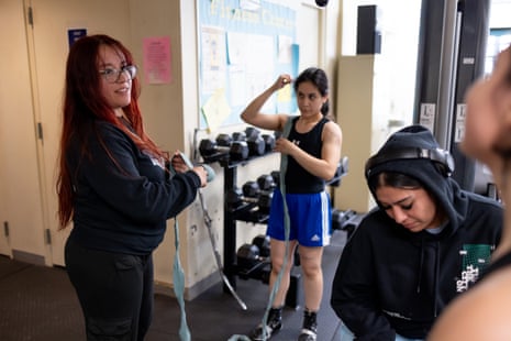 Women getting ready to box