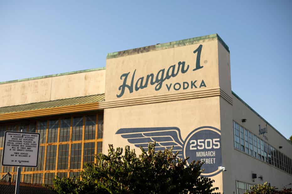 How a California distillery is turning fire-damaged grapes into ‘something awesome’ | California 3 The outside of Hangar 1 distillery, which is located just across the bay from San Francisco.
