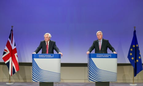 David Davis and Michel Barnier,