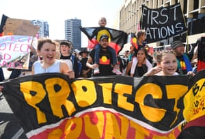 Protesters march during the Global Strike for Climate rally in Brisbane.