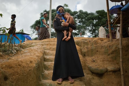 A 15-year-old child bride who was widowed when her husband became ill and died during their escape from Myanmar