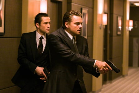 Gordon-Levitt (left) with Leonardo DiCaprio in Inception.