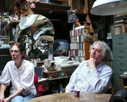 Ken Jacobs, right, and his wife Flo on the set of Momma’s Man, the 2008 film directed by their son Azazel.