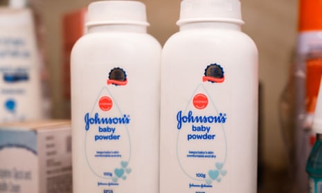 Johnson's baby powder on a shelf