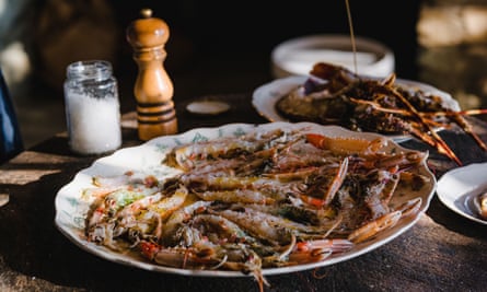 Seafood at Mèlisses, a luxury guesthouse onthe Greek island of Andros