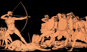 Odysseus killing the suitors of his wife, Penelope
