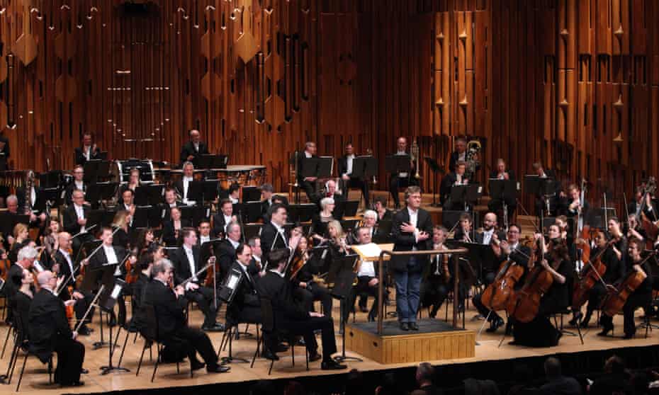 The London Symphony Orchestra at the Barbican Centre in London.