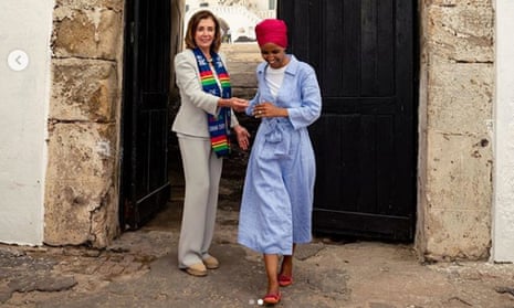 Ilhan Omar and Nancy Pelosi in Ghana.