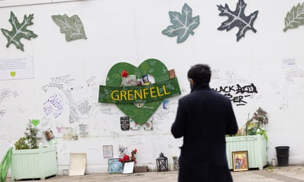 A Grenfell memorial in 2021.