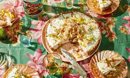 Coconut and lime cheesecake.